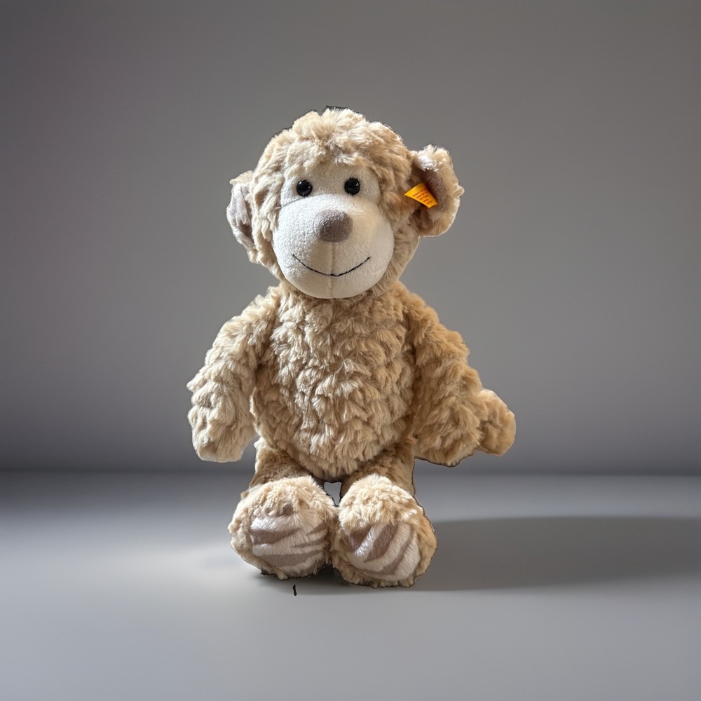 Steiff Bingo Beige Monkey 12" Soft  Stuffed Animal Plush   (NEW WITH TAGS)